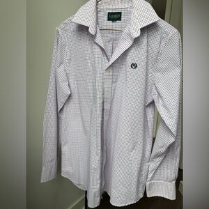 Lauren Ralph Lauren Button-Up Pink blue Plaid
